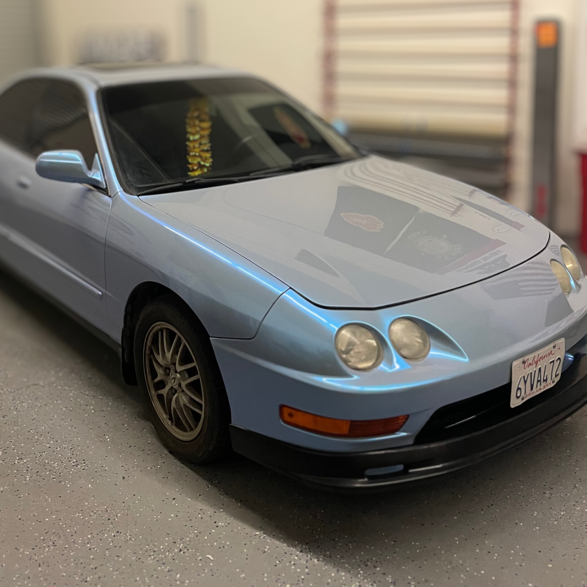 Vehicle application of Space Candy Gray to Blue