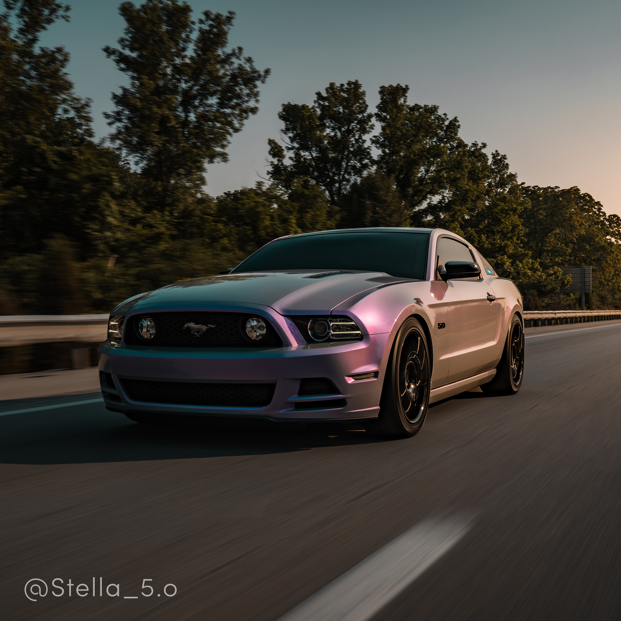 Vehicle application of Space Candy Gray to Purple