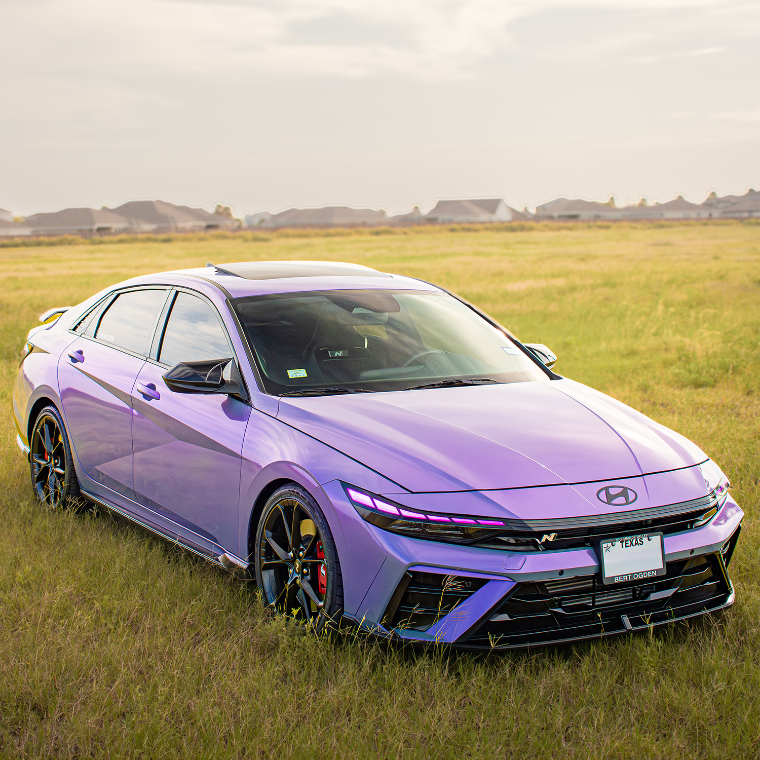 Vehicle application of Space Candy Gray to Purple