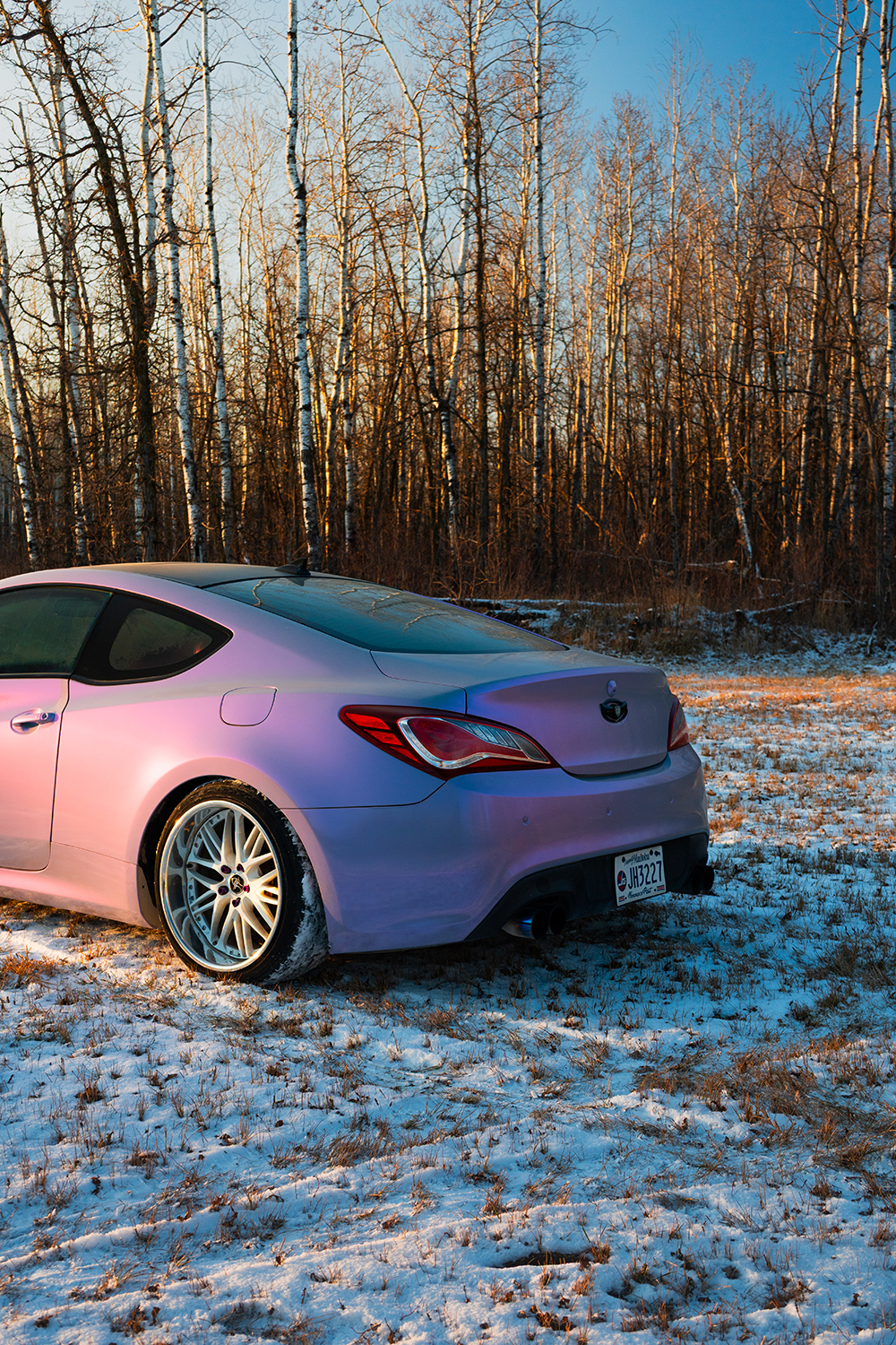 Vehicle application of Space Candy Gray to Purple