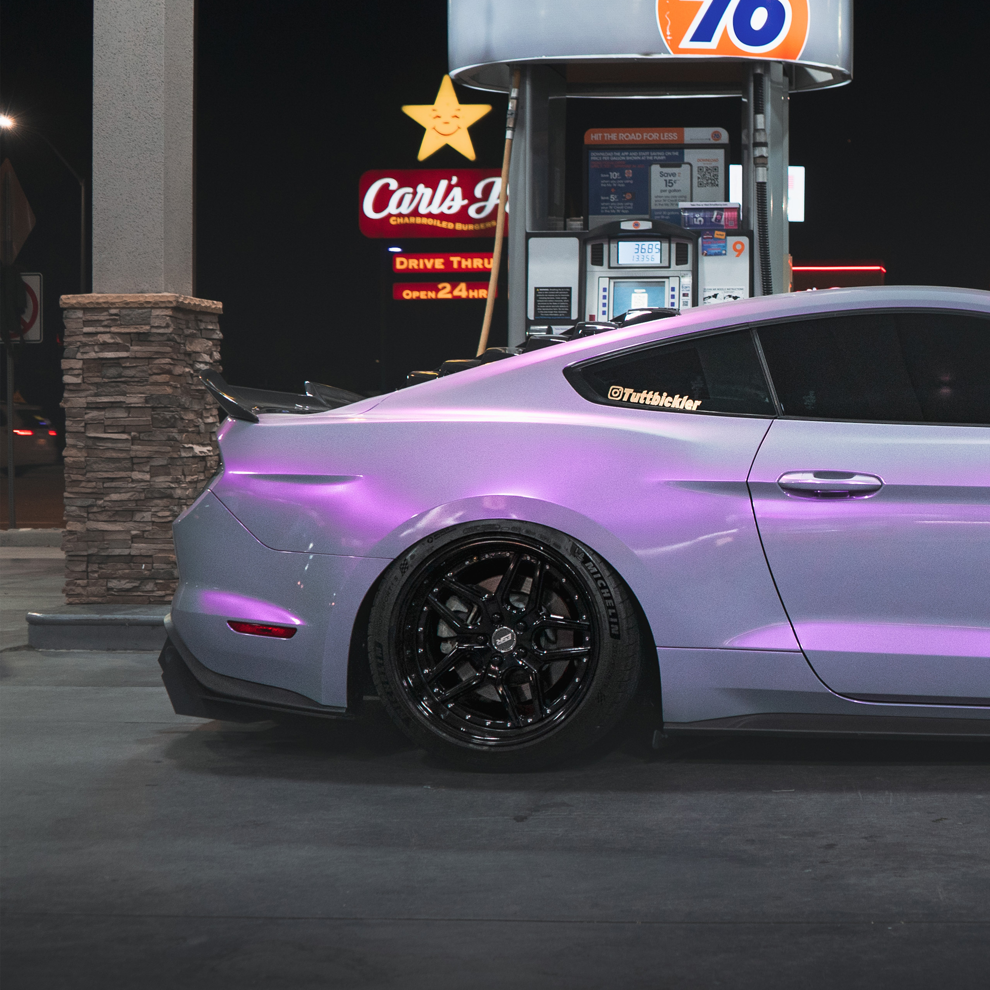 Vehicle application of Space Candy Gray to Purple