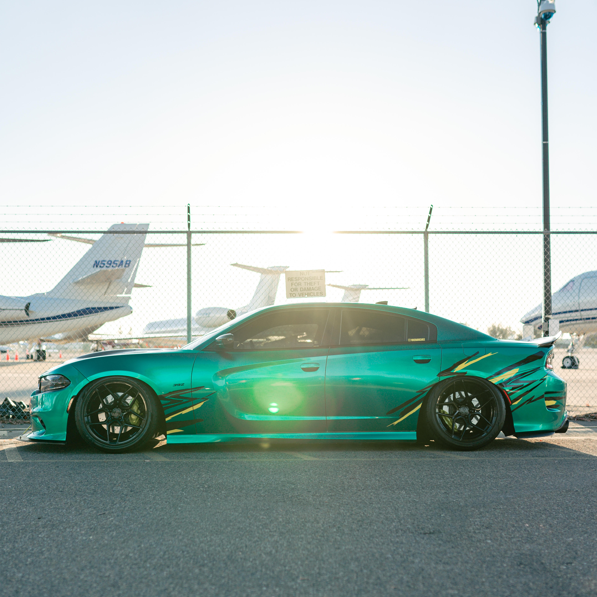 Vehicle application of Metal Paint Emerald