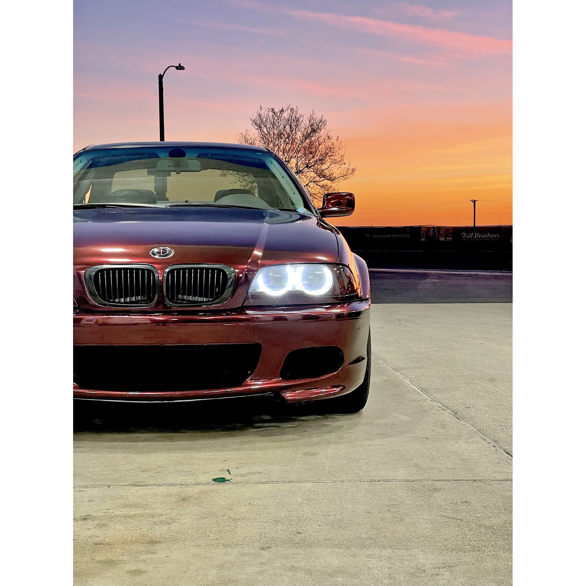 Vehicle application of Metal Paint Burgundy