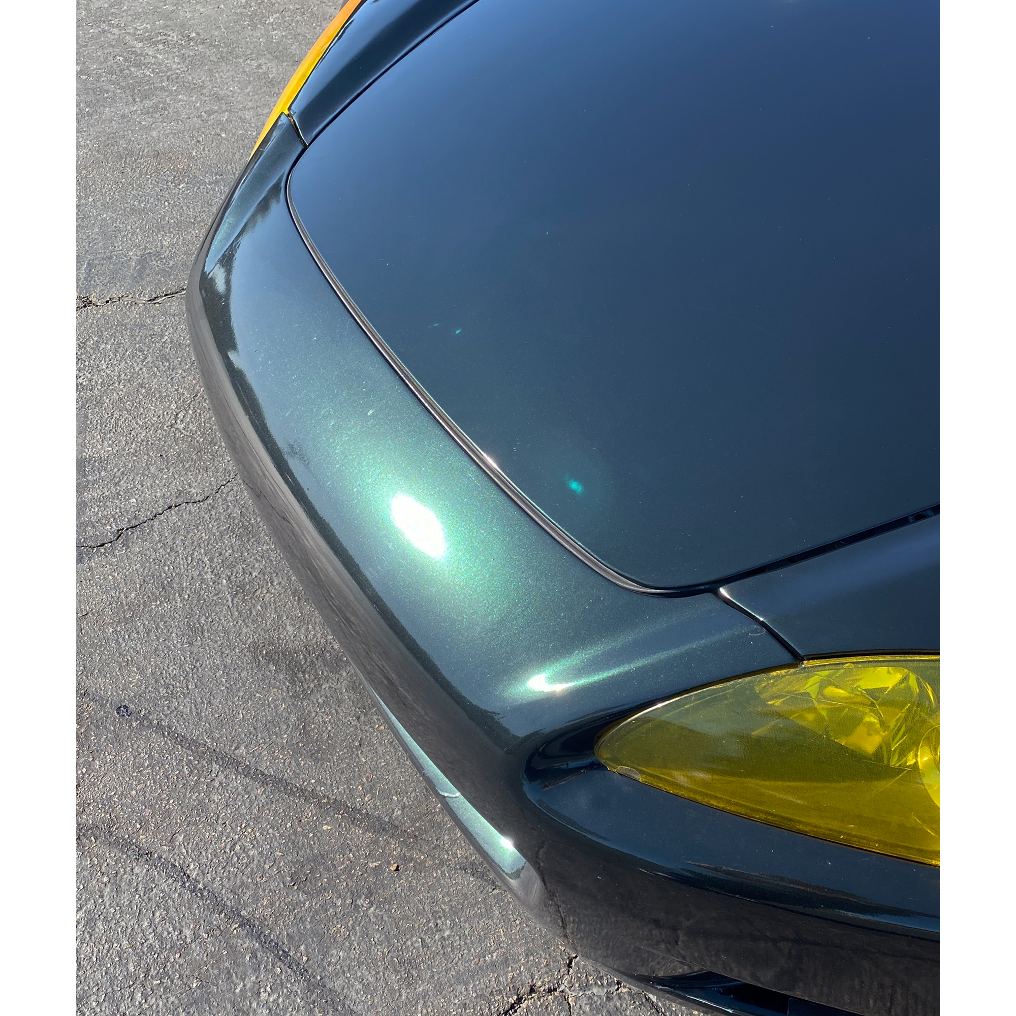 Vehicle application of Metal Paint Benzo Midnight Green
