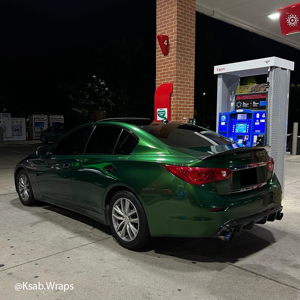 Vehicle application of Metal Paint Sonoma Green