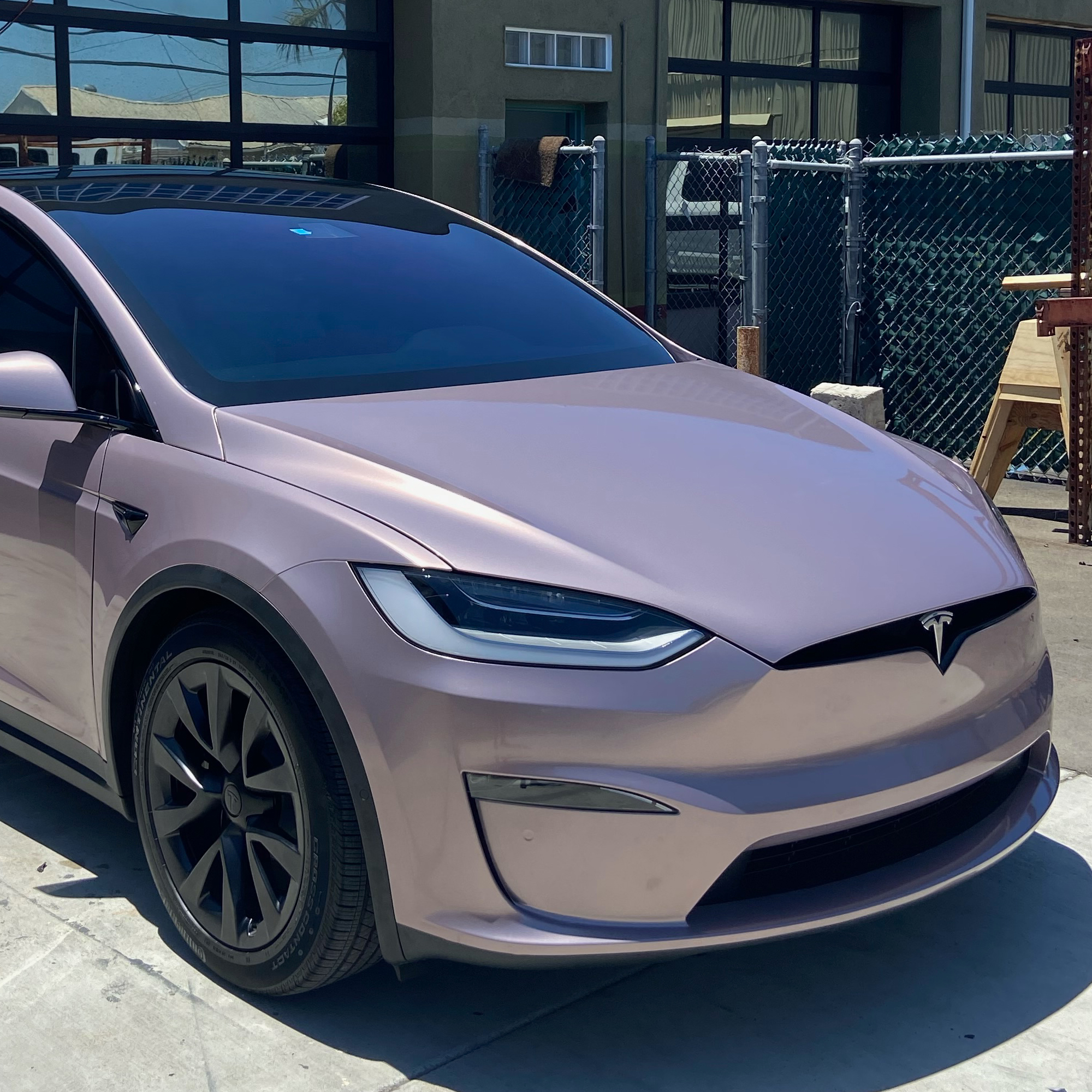 Vehicle application of Metal Paint Frozen Berry