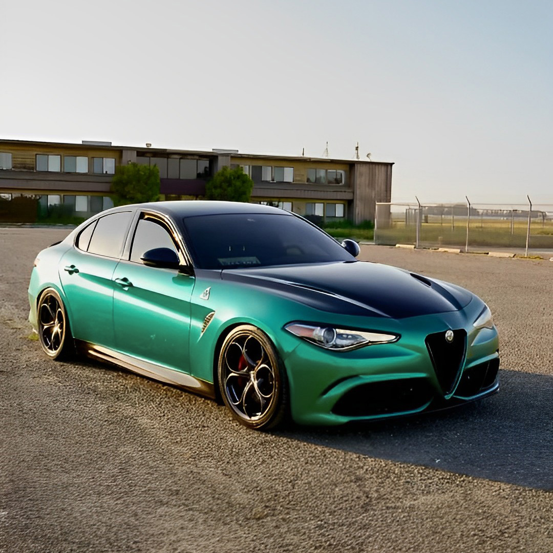 Vehicle application of Metal Paint Isle of Man Green