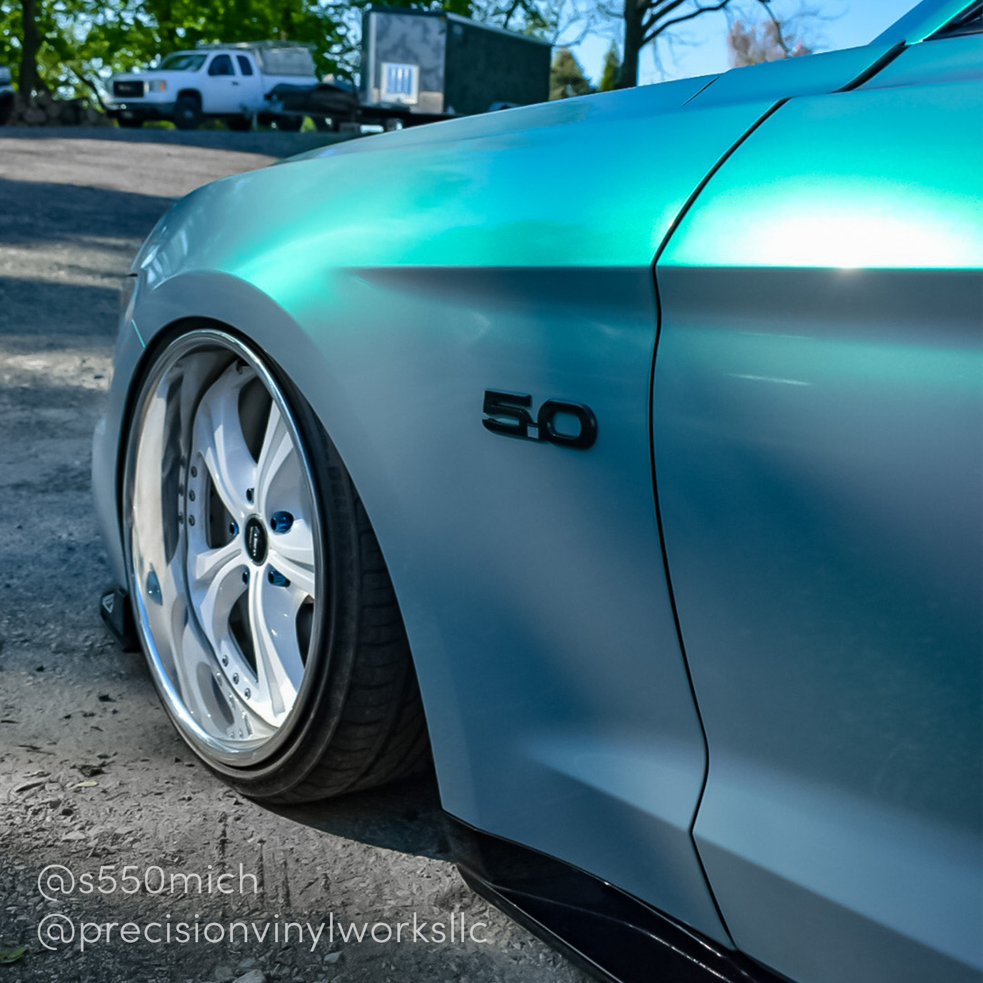 Vehicle application of Space Candy Sky Blue